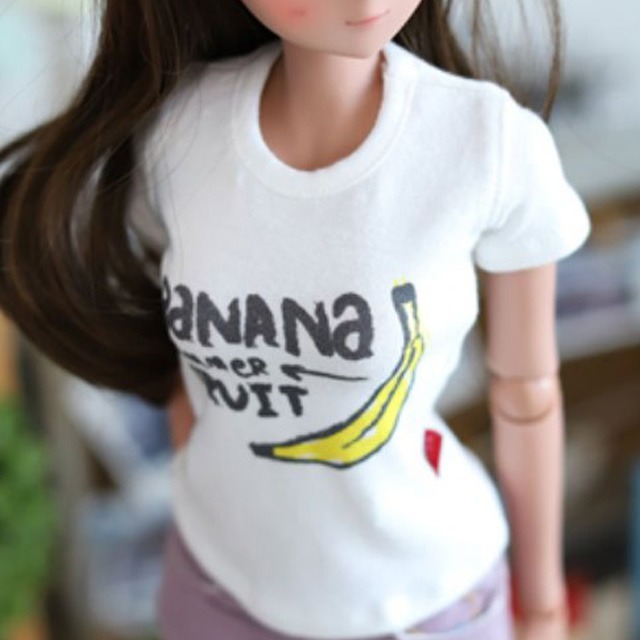 [선주문] [SD13 Girl &amp; Smart Doll] 바나나 티셔츠 - 화이트