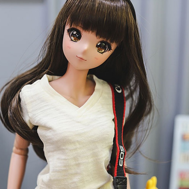 [선주문] [SD13 Girl &amp; Smart Doll] 브이넥 베이직 티셔츠 - 크림