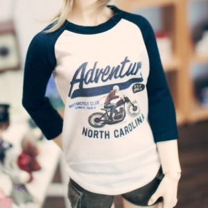 [선주문] [SD13 Girl &amp; Smart Doll] 어드밴처 래글런 티셔츠 - 네이비