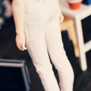 [선주문] [SD13 Girl &amp; Smart Doll] 컬러 스키니 팬츠 - 화이트