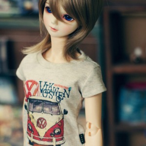 [선주문] [SD13 Girl &amp; Smart Doll] 밴 스티커 티셔츠 - 오트밀