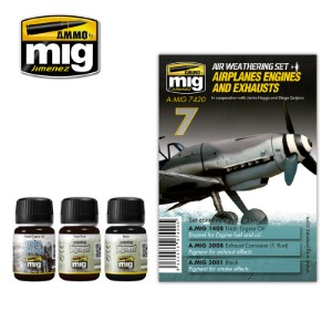 MIG AMMO 미그 항공기 엔진 및 노즐 웨더링 컬러 세트 CG7420