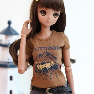 [선주문] [SD13 GIRL &amp; Smart Doll] 아웃도어 티셔츠 - 브라운