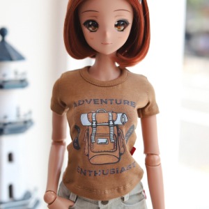 [선주문] [SD13 GIRL &amp; Smart Doll] 어드벤처 티셔츠 - 브라운